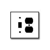 Leviton PJ18 2-Gang Midway Size Nylon Wallplate